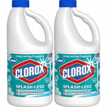 Valentines Day Clorox Splash-Less Bleach, Clean Linen Scent, 55 Ounces, 2 Pack (110 Ounces Total), Real Bleach Made Simple™ - trắng - Xem 3