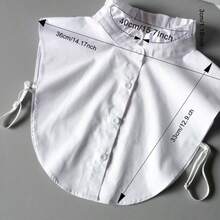 1pc Women's White Lace Trim Detachable & Adjustable Faux Collar, Suitable To Pair With Sweaters, Dresses And Other Garments