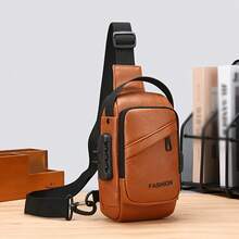 新款斜挎包，休闲男士单肩包，高端质感，商务运动两相宜，大容量胸包 - 彩色 - 查看 10