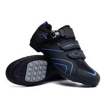 Spring Summer Mountain Bike Lockable Cycling Shoes Men Women Road Bike Lock Shoes Hard Sole Spinning Shoes Bicycle Wide Sole Shoes Sneakers For Men Elegant Shoes For Women - 568橡膠黑籃 - 查看 12