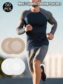 50pcs Men's Nipple Covers, Seamless Protection For Male Runners And Professional Athletes - Multicolor - View 1