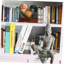 Set Of 2 Reinforced Bookends From Korea – Minimalist, Creative Bookends For Desks, School Bags & Studies - 黑色 - 查看 7