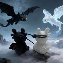 How to Train Your Dragon 1pc Toothless Night Fury Bubble Blower Keychain, Creative Backpack Pendant, Cute Collectible Figurine - Multicolor - View 8