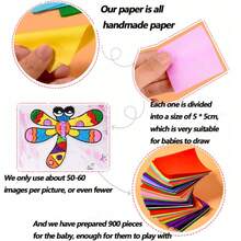 8pcs/16pcs Crumpled Paper Art Craft Kit, DIY Creative Crumpled Paper Painting Materials - Multicolor - View 9
