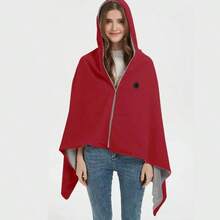 1件便携式带帽加热披肩，男女通用，USB供电，可搭配10000mAh移动电源使用，冬季户外、办公室、飞机等场合保暖。双层隔热，柔软亲肤，尺寸150*85cm，棕色。保暖、闺蜜节、宠物、嘉年华、派对装饰。 - 彩色 - 查看 16