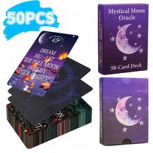 Bộ 50 lá bài Tarot Thiên nhiên Mặt Trăng & Sao, Trò chơi thú vị và đầy ý nghĩa, Trò chơi bói toán bằng bài, Bài Tarot, Bài Tiên Tri, Giáng Sinh, Halloween, Bài bói toán, Trò chơi tương tác năng lượng tích cực - Nhiều màu - Xem 11