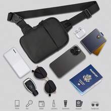 1pc Mini Sling Bag For Men, Waterproof Small Crossbody Bag Lightweight Everyday Carry Chest Bag For Travel Walk Sport (Black).School Tops/Home And Living New In/Gifts/School Essentials/Office Supplies/Outdoor Supplies/Organization And Storage/Christmas Ready/Christmas Gifts Idea - 黑色 - 查看 7