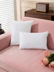 1pc/2pcs White Pillow Insert, Cushion Insert, Various Sizes Pillow Pad, Super Soft Fiber Filled, Non-Woven Fabric European Style Cushion Core, Square Sofa Back Cushion Core, Suitable For Living Room Sofa, Bedroom Headboard Decor, Living Room, Bedroom, Car Seat, Comfortable Decoration For Valentine's Day, Mother's Day, Easter, All Seasons