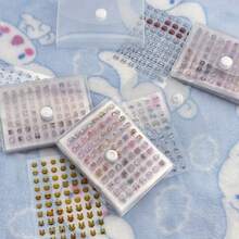 60-Card Capacity Photo Album, Large Storage Scrapbook, Nail Art Sticker Collection, Random 25pcs Stickers Included - Multicolor - View 6