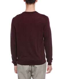 Bruno Magli Wool V-Neck Sweater - 紅色 - 查看 3
