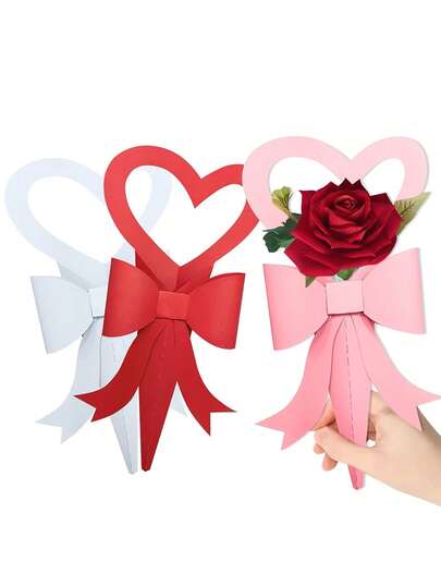 6 יחידות/סט קופסאות פרחים אלגנטיות נייר עטיפה עם שרוכים קופסאות פפיון, אריזות תיקים וזרים - ציוד לסידורי פרחים DIY מתאים לחנויות פרחים, חתונות, ימי הולדת, יום האהבה, יום האם - קופסאות פרחים מנייר לאריזת מתנה