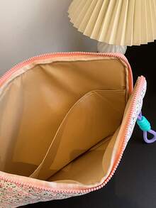 Fluffy Laptop Sleeve, Cute Computer Bag, Floral Print Quilted, Compatible With MacBook 11 13 14 15.6 16 Inch Pro M4/M3/M2/M1 Pro/Max, Laptop/Tablet Carrying Case, Floral Pattern IPad Protective Cover, Laptop Bag, Laptop Sleeve, Laptop Protective Case, Laptop Protective Case, Laptop Protective Case, Essential For Men And Women Travel - Multicolor - View 9