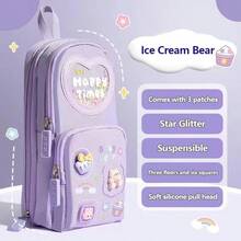 1 Hộp bút hình cặp sách có 3 tầng và 6 ngăn, cầm tay, có thể gắn thêm miếng dán, dung tích lớn, đơn giản và dễ thương, phù hợp cho bé gái. Hộp bút, đồ dùng học tập cho học sinh, đồ dùng học tập, hộp đựng bút chì, hộp bút, cặp sách. - Nhiều màu - Xem 11