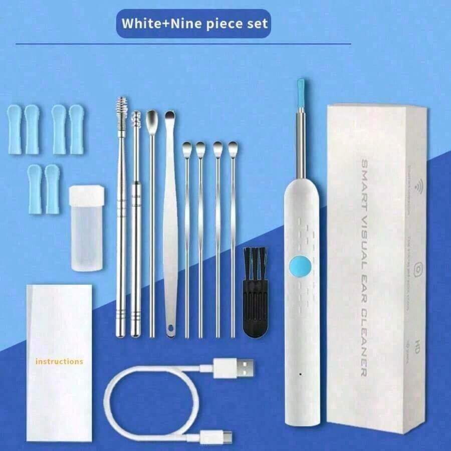 Ear Wax Remover Intelligent Visual Ear Scoop Kit - Black Ear Cleaning Tool For Adults - FSA HSA Eligible - Waterproof - New Year Gift Storage - Mặc định - Xem 1