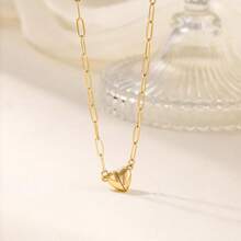 14K Gold/Silver-Plated Heart Shape Pendant Magnetic Necklace For Women Dainty Fashion Choker Necklace Jewelry Love Party Gift - F - Xem 7
