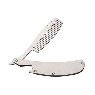 Stainless Steel Foldable Comb Anti-Static Facial Hair Styling Comb For Men And Women Portable