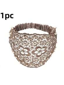 1 Stück Cut Out Haarreif mit Perlen-Verzierungen; breitkrempiger Haarclip, entwickelt um graue Haare zu bedecken. Damen Haarband - Spitze, perlenbesetzt, breitkrempig für graue Haare Abdeckung und stilvolle Anlässe, Turban Haarband, Schweißband, Mode Haarzubehör, elegante Haarklammern, Damen Haarspange für Lässig - Verschiedenfarbig - Übersicht 7