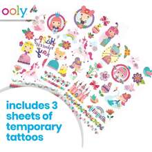 , Tattoo Palooza - Tatuaje temporal amigable con la piel y no tóxico para niños, Jardín de princesas,37071358 - Multicolor - Ver 2