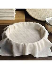 1pc White Steamer Cloth, Non Stick Household Gauze, Steamed Bun Cloth Steaming Pad, Steaming Basket, Steamed Bun Pad, Baking Steamed Bread, Seafood Cooking - Multicolor - View 5