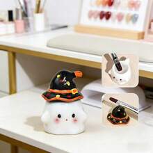 1pc Mini Nail Art Cleaning Cup, Portable Anti-Drop Cartoon Ghost Design Pen Cup, Cute Nail Art Photography Prop - Multicolor - View 9