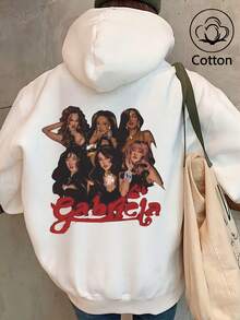 Women's Long Sleeve Hooded Sweatshirt, Casual Elegant Style, Loose Comfortable Fit, Suitable For Daily Wear, Street Style, Great Gift For New Year, Valentine's Day, Beach, Spring, Elegant, Casual, Vacation