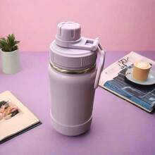 Stainless Steel Thermal Bottle With Handle For Gym Use, 350ml/600ml/800ml/1000ml/1200ml, 26 Pieces. - lila - Visa 2