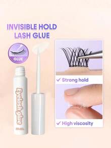 白色透明持久睫毛胶，适合个人DIY睫毛嫁接，防水条状及簇状睫毛胶水，温和高粘度睫毛胶，适合初学者（白色，5毫升）睫毛胶 - 彩色 - 查看 7