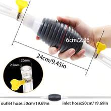 Manual Car Engine Oil Siphon Pump, High Capacity, Self-Priming Gasoline Pump, Engine Oil Change, Auto Parts, Car Accessories, Vehicle Maintenance Engine Oil Pump