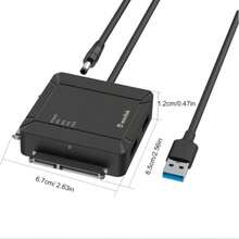 USB 3.0 转双盘位 SATA 适配器，支持一键离线克隆 - 双 18TB 硬盘/固态硬盘扩展坞，5Gbps 高速传输，内置 2 端口 USB 3.0 集线器及快速充电，即插即用 - 美規A型插(110-127V) - 查看 8