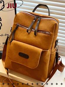 Plecak antykradzieżowy retro ze zamszu, damski portfel, wielofunkcyjna modna torba na co dzień, lekka torba podróżna z wieloma kieszeniami, minimalistyczny plecak o dużej pojemności, wygodny plecak, odpowiedni dla studentów, pielęgniarek, nauczycieli, ludzi biznesu, w podróży, do pracy, na zakupy, do biura, na randki, na piesze wędrówki, na szkolenia, do pracy, na prezent urodzinowy, na święta, plecak - Wielokolorowe - Zobacz 15