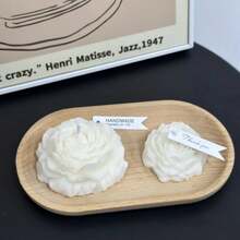 1 Set Molde de vela de flor de peonía 3D, molde de silicona grande/mediano/pequeño para decoración de vela de flor de peonía - Blanco - Ver 12
