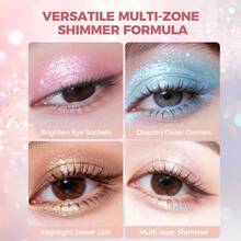 YOUNG VISION 1pc Holographic Triangular Liquid Eyeshadow, Pearlescent Glitter Highlighter, Face & Body Glitter Highlighter For Cosplay, Christmas, Halloween - Multicolor - View 4