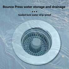 3-In-1 Kitchen Sink Drain Filter And Stopper Set, ABS Material Sink Drain Plug, Fit For US Standard Kitchen Sink Drain Kitchen Items Kitchen Accessories Kitchen Tools - Multicolor - View 9