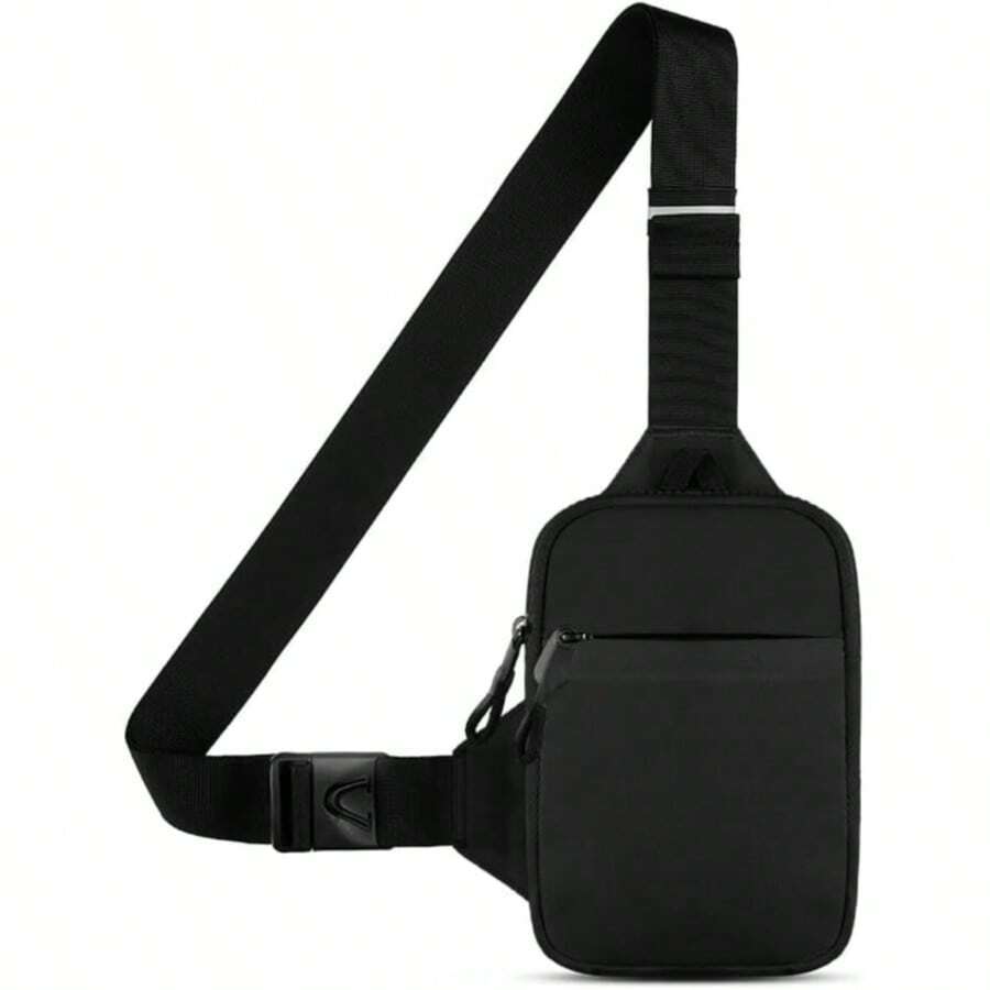 1pc Mini Crossbody Sling Bag Chest Bag Dual Pocket Water Resistant Fanny Pack Running Phone Holder For Men Women Workout Travelling.School Tops/Home And Living New In/Gifts/School Essentials/Office Supplies/Outdoor Supplies/Organization And Storage/Christmas Ready/Christmas Gifts Idea