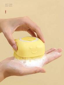 1pc Soft Silicone Body Brush, Gently Exfoliates And Massages - Also An Effective Home Bathing Tool, Storage Bag, Organizer, Container, And Hair Clip - Default - View 10
