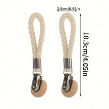 2 piezas Pinzas para toallas de acero inoxidable, ganchos colgantes de baño multifunción con cuerda, adecuados para toallas y toallas de mano, accesorios de almacenamiento de baño para el hogar, sin necesidad de electricidad - Multicolor - Ver 8