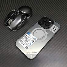 Vintage CD Music Retro Tech Interface Phone Case For  13/14/15/16 - Shockproof Cover, Urban Streetwear Music-Themed Graphic Design - Plateado - Ver 2