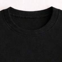 Baby Look Feminina Camiseta Básica Lisa T-shirt Confortável 100% Algodão Premium - Preto - Visão 4