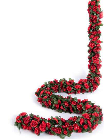 1/3pcs Artificial Rose Vine Garland, Wedding Venue Decor, Home Bedroom Living Room Bathroom Wall Hanging Decor, Outdoor Garden School Birthday Party Supplies, Valentine's Day Gift, Wall Decor, Wedding Accessories, Garden Stuff, Spring Decor, Fake Flowers, Artificial Plants, Living Room Accessories, Wedding Accessories, Flower Vases, Flower Bouquets, Artificial Outdoor Plants, Mother's Day Gift, Garden, Home Decor