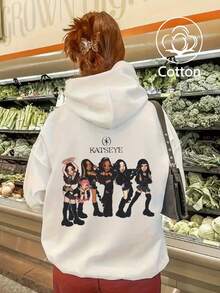 Blusa de moletom feminina básica com capuz e mangas compridas, estilo casual elegante para férias, modelagem solta e confortável para uso diário, ideal para Ano Novo, Dia dos Namorados, praia, primavera, elegante, casual e férias.