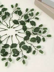 20 piezas de trébol de 4 hojas artificial/hojas de Navidad, adecuado para decoración del hogar, restaurante, sala de estar - Verde - Ver 10