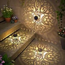 Luces Solares de Metal para Exterior 2 Unidades Negro Árbol de la Vida Impermeables 18 Lúmenes Montaje en Pared - Paquete de 2 - Ver 5