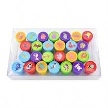 26pcs Animal Themed Self-Inking Stamp Set, Including Dinosaur Theme, Suitable As Humorous Gifts For Birthday, School Rewards, Party Favors Or Classroom Prizes. 26pcs Cartoon Stamp Plastic, Teacher Praise Watercolor Stamps, Cute Animal Stamps For Kids, Preschool Teacher Reward Stamps (Assorted Styles And Colors) - Multicolor - View 9