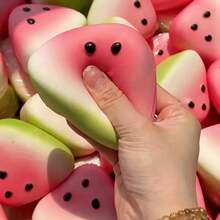 1pc Soft Cute Watermelon Squeeze Toy | Stress Relief Gadget, Birthday Party/Holiday Gift, Office Desk Toy, Fruit Texture Squeeze Toy, Silent Relaxation Stress Relief Accessory - Multicolor - View 8