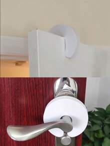 1/5/10pcs Baby Anti-Pinch Door Stop, Thickened And Hardened Baby Safety Door Stop, Windproof, Anti-Pinch, Thickened, High Elasticity, Baby Safety Finger Protector, Protects The Door And Cushions Shock To Keep The Door Open. - White - View 7