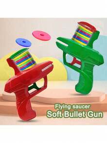 8 Colors Flying Disc Launcher, Indoor & Outdoor Toys For Kids, Parent-Child Interactive Gifts, For Boys & Girls, Children's Toy Guns, Educational Games, Travel Toys, Beach Toys, Funny Outdoor Games, Halloween & Christmas Gifts, Goodie Bag Stuffers - Multicolor - View 11