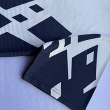 男士舒适休闲短袖华夫格针织 3D 钻石印花 Polo 衫，适合夏季商务/高尔夫/户外 - 彩色 - 查看 4