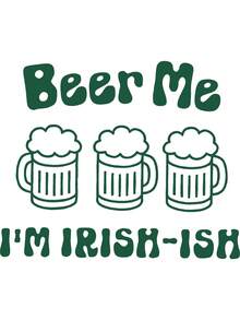 Infant "I'm Irish, Beer Me" Mini Rib Knit T-Shirt, St. Patrick's Day, Pub Crawl Party Casual White - White - View 4
