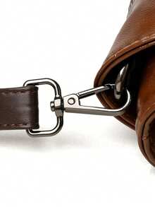 2026新款时尚休闲手提包 女士手提包 柔软皮革单肩包 女士复古大容量斜挎包 - 棕色 - 查看 9