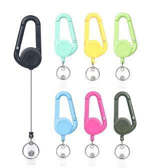 可伸缩钥匙链，重型多功能登山扣证件套，可伸缩钥匙链夹证件套，升级版带登山扣腰带夹和钥匙环，男女通用